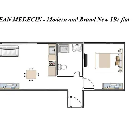 Jean Medecin - Modern&brand New 1br Flat *